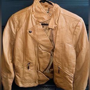 Brown leather jacket